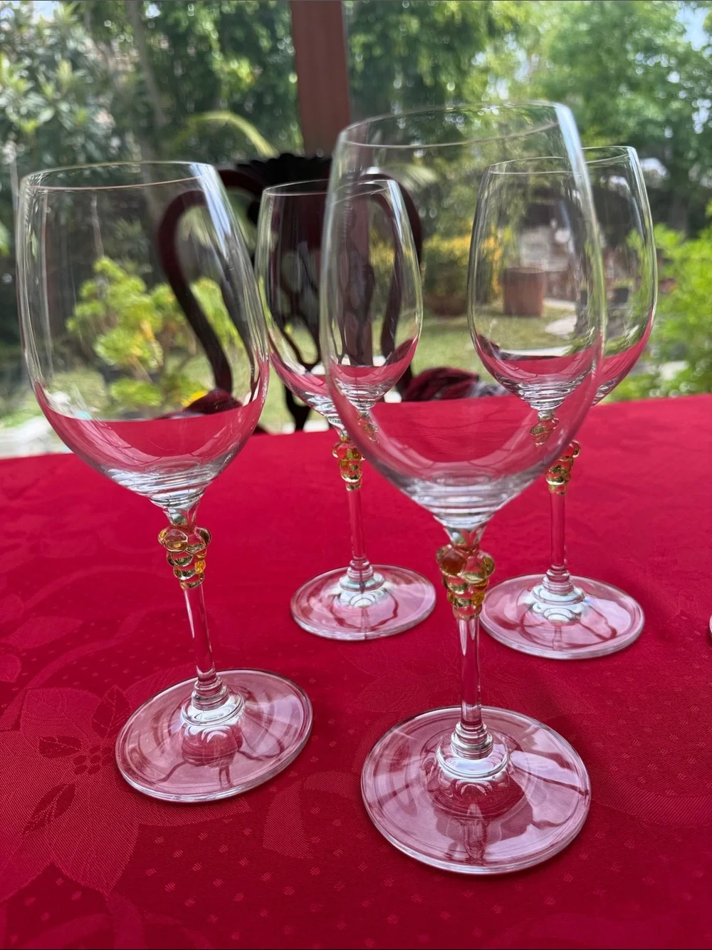Set of 6 Vintage discontinued Mikasa Chablis Grape cluster stemware wine glasses